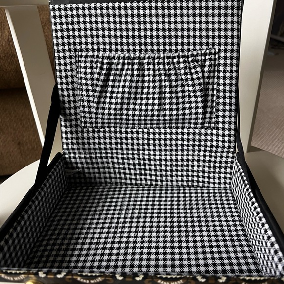 Romeo Roma Vintage Style Cigar Box Purse Patterned Floral Back Rainbow Flowers - Picture 8 of 13